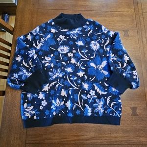 Ted Baker Claudan Floral Jacquard Sweater Wool Cashmere Size XL